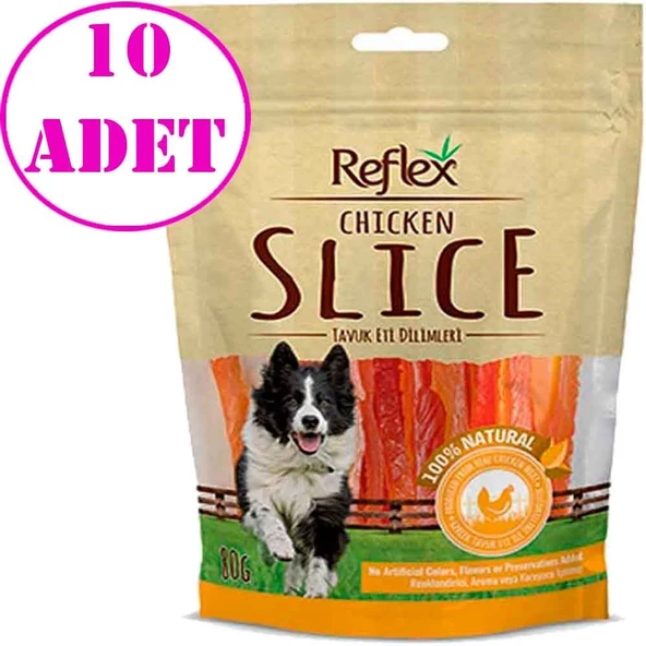 Reflex Tavuklu Yumuşak Dilim Köpek Ödülü 80 Gr 10 AD