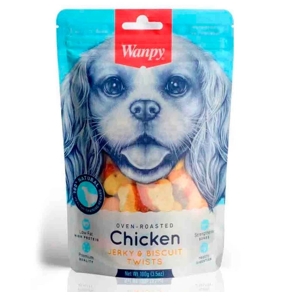 Wanpy Köpek Ödül Maması Tavuk Eti Sargılı Köpek Bisküvisi 100 Gr ürün görseli 1