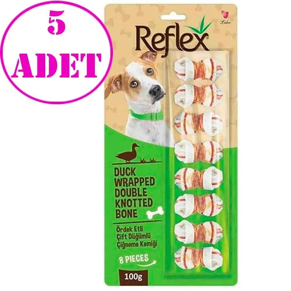 Reflex Ördek Etli Köpek Ödül Kemiği 8'li 100 Gr 5 AD