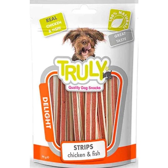 Truly Delight Tavuklu ve Balıklı Şerit Köpek Ödül Maması 90 Gr