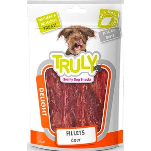 Truly Fileto Jerky Ördekli Yumuşak Köpek Ödül Maması 85 Gr