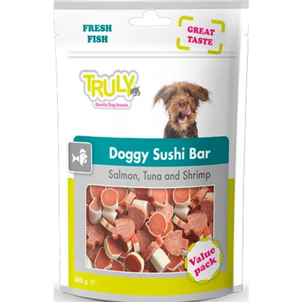 Truly Delight Somonlu Ton Balıklı ve Karidesli Sushi Köpek Ödül Maması 90 Gr