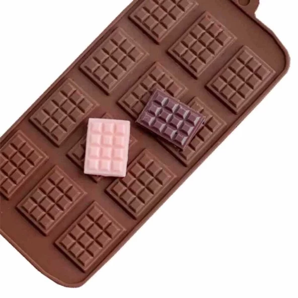 Silikon Mini Tablet Buzluk ve Çikolata Kalıbı (MNT-12) - 2