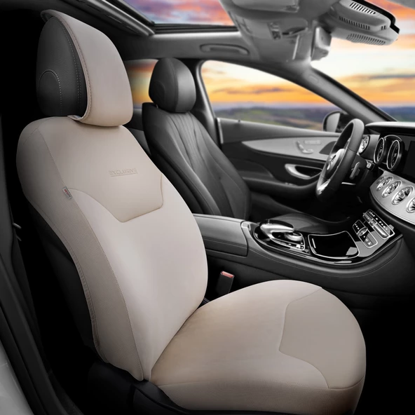 Otom Exclusive Koruyucu Oto Koltuk Minderi Premium Süet Bej