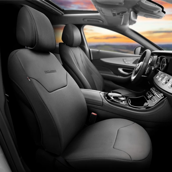 Otom Exclusive Koruyucu Oto Koltuk Minderi Premium Deri Siyah