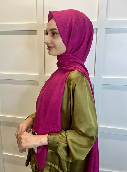 Harem Scarf Brisa Vual Şal 00816  FUŞYA - Resim 4