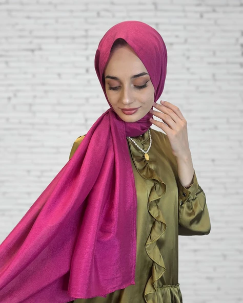 Harem Scarf Brisa Vual Şal 00816  FUŞYA ürün görseli