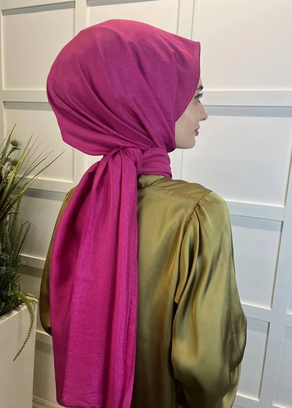 Harem Scarf Brisa Vual Şal 00816  FUŞYA - Resim 2