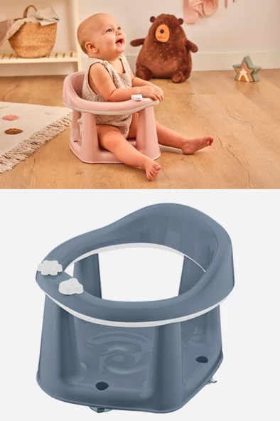 Flosoft Kaymaz Vakum Ayaklı Bebek Banyo Oturağı & Mama Oturağı 2in1 - 9
