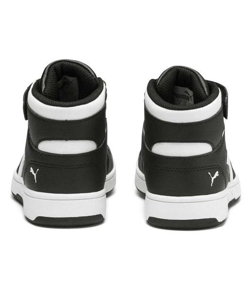 Puma Rebound Layup SL V Çocuk Ayakkabı Siyah 37048801 Beyaz - 3