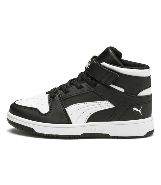 Puma Rebound Layup SL V Çocuk Ayakkabı Siyah 37048801 Beyaz