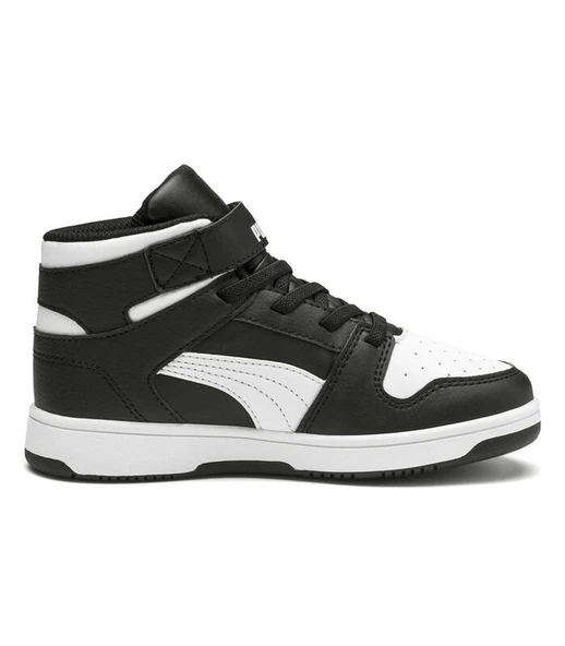 Puma Rebound Layup SL V Çocuk Ayakkabı Siyah 37048801 Beyaz - 5