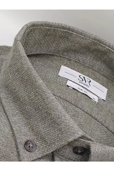 DESENLİ FLANEL SLIM UZUN KOLLU GÖMLEK - Resim 2