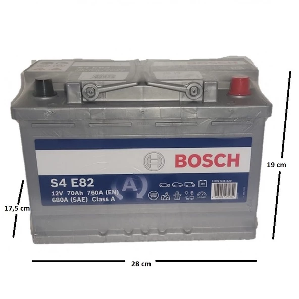Bosch S4 E82 EFB 12 V 70 Ah 760 A Akü - 2