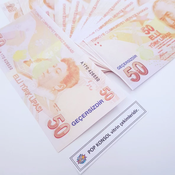 Düğün Parası Geçersiz Para 200 Adet Şaka Oyun Parası 50 TL - 2