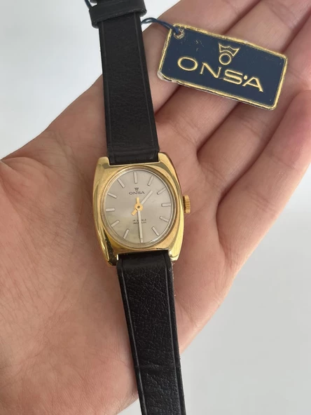 Onsa 25mm Deri Kordon Vintage Kadın Kol Saati 021 (Kutusuz) - Resim 2