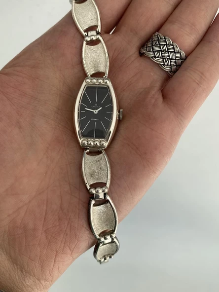 Onsa Gümüş Kordon Vintage Kadın Kol Saati 014 (Kutusuz) - Resim 5