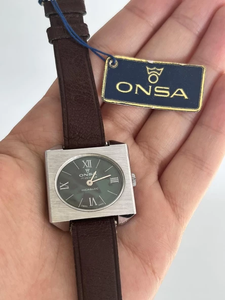 Onsa Deri Kordon Vintage Kadın Kol Saati 023 (Kutusuz) - 5