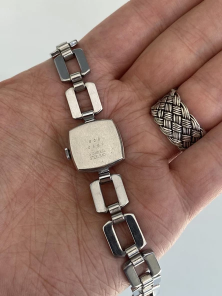 Onsa Çelik Kordon Vintage Kadın Kol Saati 030 (Kutusuz) - Resim 3