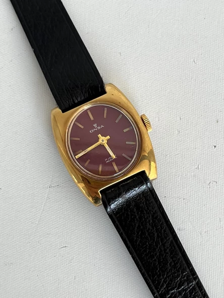 Onsa 25mm Deri Kordon Vintage Kadın Kol Saati 020 (Kutusuz) - Resim 6