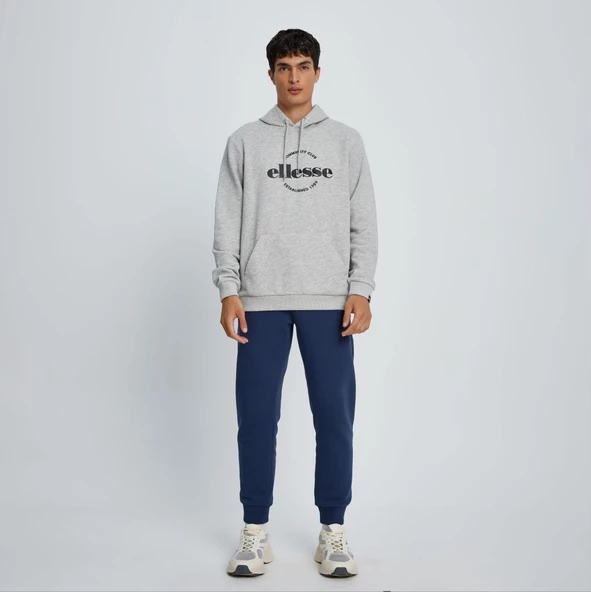 Ellesse Erkek Sweatshirt Kapüşonlu Gri