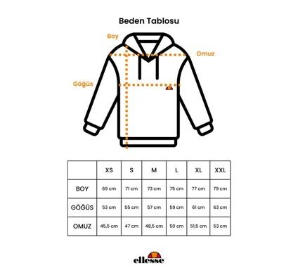 Ellesse Erkek Sweatshirt Kapüşonlu Gri - 6