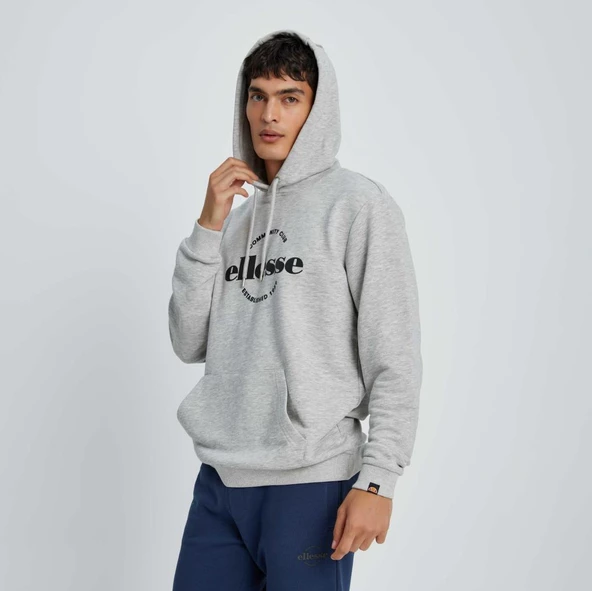 Ellesse Erkek Sweatshirt Kapüşonlu Gri - 4