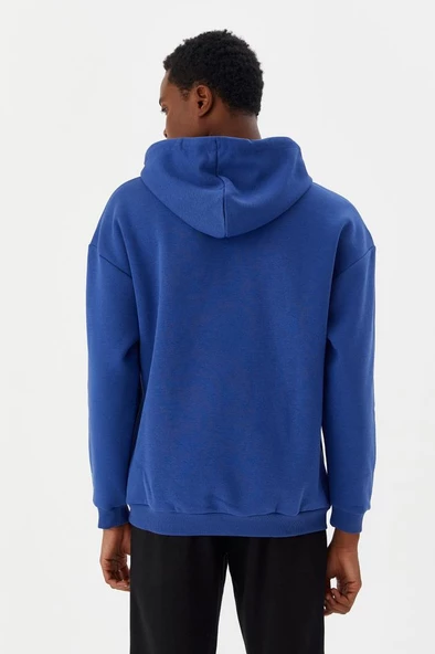 No Fear Erkek Sweatshirt Kapüşonlu Mavi M500229 - 5