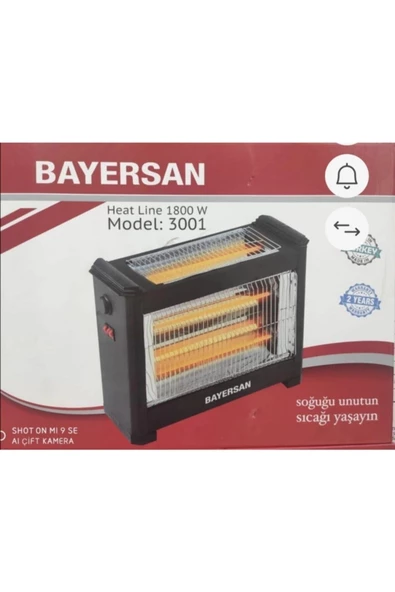 Bayersan 3001 1800 W Quartz Isıtıcı