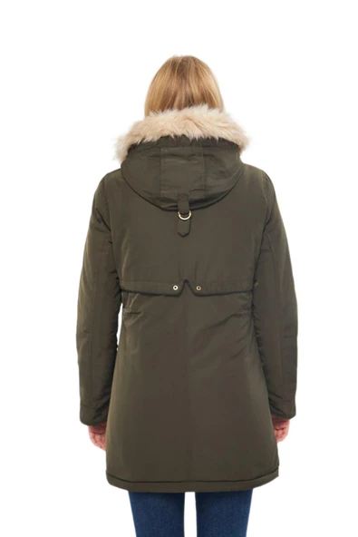 Kadın Spor Kapüşonlu Mont  M5565 BGL-ST03223 - Resim 11