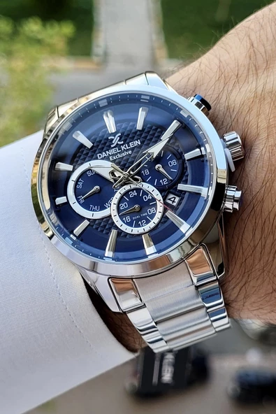Daniel Klein DKISTE780 Kadranı Laciverrt Renk İç Göstergeleri Aktif Erkek Kol Saati ürün görseli 1