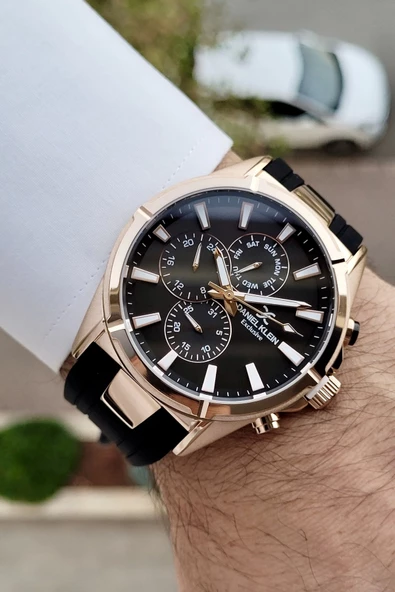 Daniel Klein DKISTE791 Siyah Rose Renk İç Göstergeleri Aktif Erkek Kol Saati - Resim 3