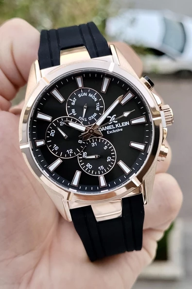Daniel Klein DKISTE791 Siyah Rose Renk İç Göstergeleri Aktif Erkek Kol Saati - Resim 5