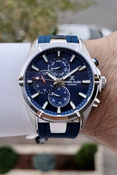 Daniel Klein DKISTE789 Lacivert Gümüş Renk İç Göstergeleri Aktif Erkek Kol Saati - 2