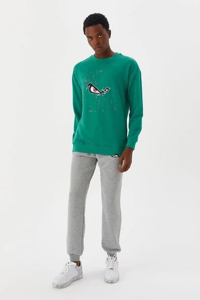 No Fear Erkek Sweatshirt Yeşil M500235 - 3