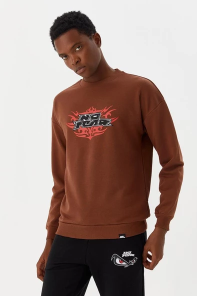 No Fear Erkek Sweatshirt Kahverengi M500242 - 2