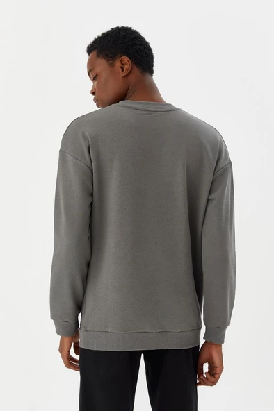 No Fear Erkek Sweatshirt Gri M500233 - 5