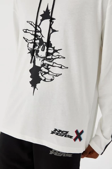No Fear Erkek T-shirt Uzun Kollu Beyaz M500231 - 4