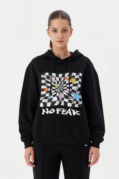No Fear Kadın Sweatshirt Kapüşonlu Siyah 72468