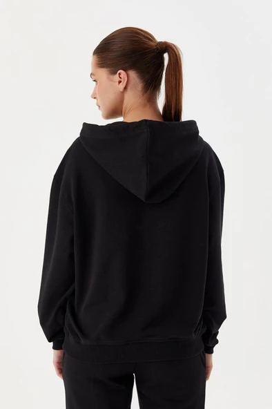 No Fear Kadın Sweatshirt Kapüşonlu Siyah 72468 - 4