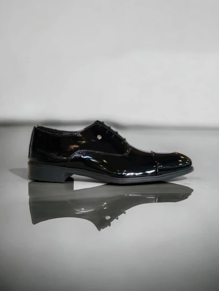 Tomıross-Pierro Erkek Klasik ve Damatlık Siyah Rugan Ayakkabı Pierro-1950 - 5