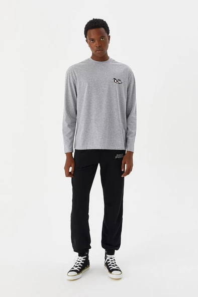 No Fear Erkek T-shirt Uzun Kollu Gri M500226 - 2