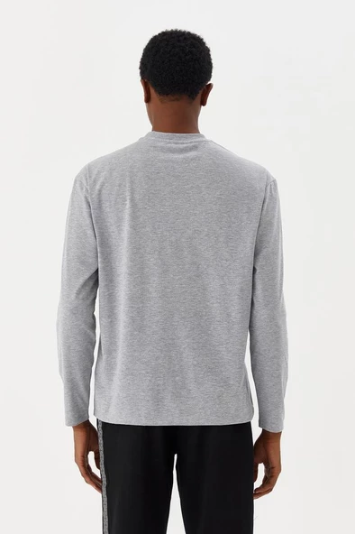 No Fear Erkek T-shirt Uzun Kollu Gri M500226 - 5