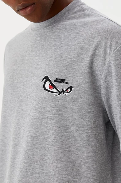 No Fear Erkek T-shirt Uzun Kollu Gri M500226 - 4