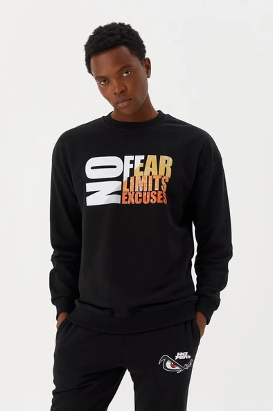No Fear Erkek Sweatshirt Siyah M500260 - 3