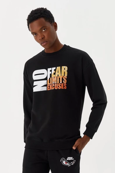 No Fear Erkek Sweatshirt Siyah M500260 - 2