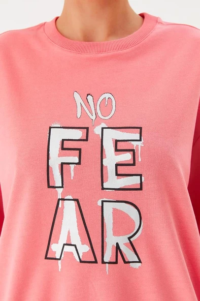 No Fear Kadın Sweatshirt Pembe 72500 - 2