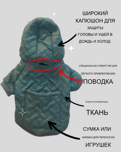 Luxy Green Köpek Montu, Köpek Ceketi, Köpek Dış Giyim - 10