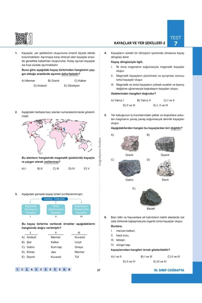 Coğrafyanın Kodları 10. Sınıf Coğrafya Pekiştireç Yazılı ve Okula Hazırlık Kitabı - 3