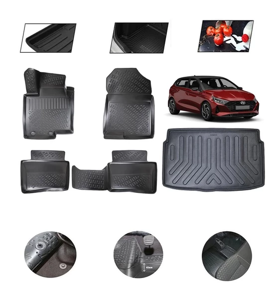 Hyundai İ20 Jump Style 2023 Model 4D Bagaj Paspas Set
